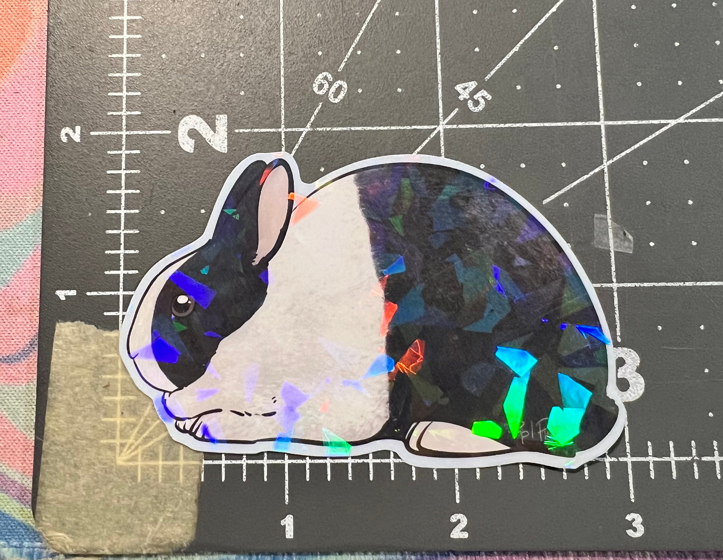 [Sticker] Dutch Rabbit - 3 Inch Vinyl Sticker - Holographic