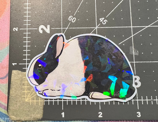 [Sticker] Dutch Rabbit - 3 Inch Vinyl Sticker - Holographic