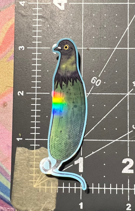 [Sticker] Coocumber Pigeon - 3 Inch vinyl stickers- Holographic