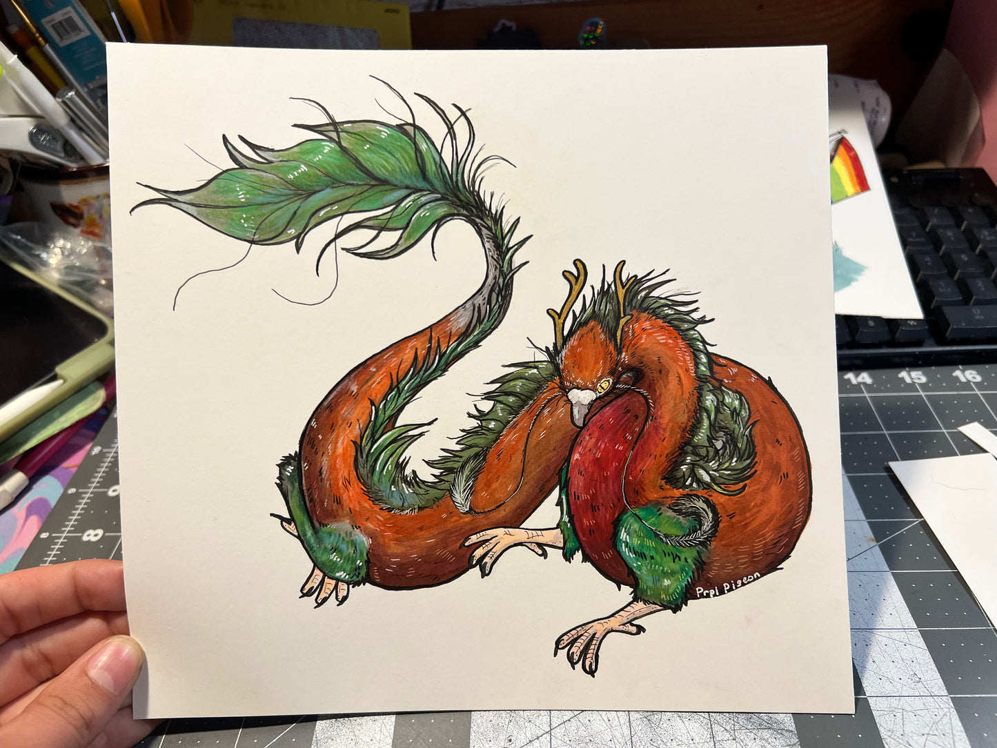 [Artwork] Archangel Pigeon-Dragon