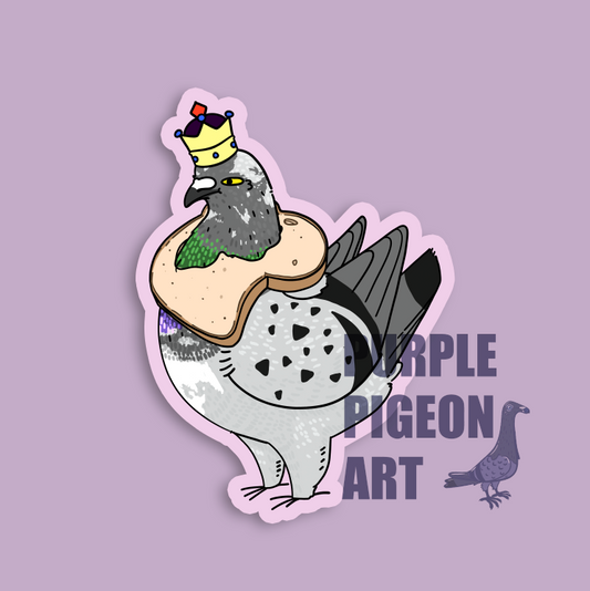[Sticker] Bread King - 3 Inch Vinyl Sticker - Holographic