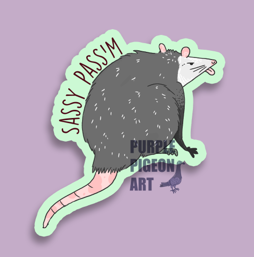 [Sticker] Sassy Pass'm - 3 Inch Vinyl Sticker - Holographic