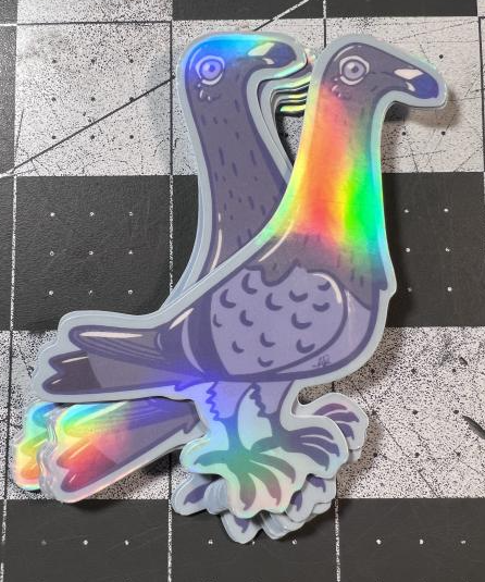 [Sticker] Purple Exhibition Homer - 3 Inch Vinyl Sticker - Holographic