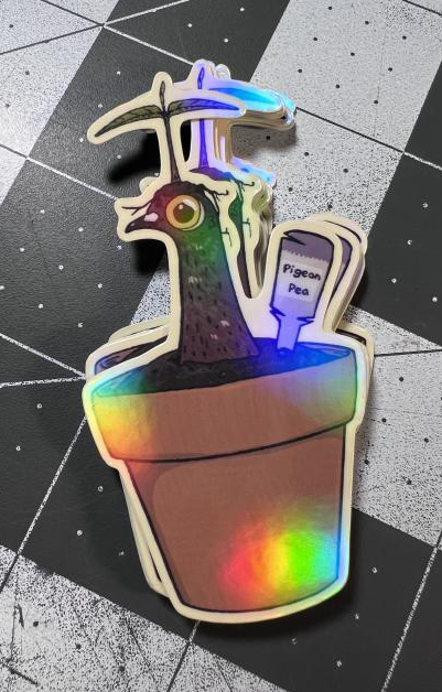 [Sticker] Pigeon Pea Sticker - 3 Inch Vinyl - Holographic