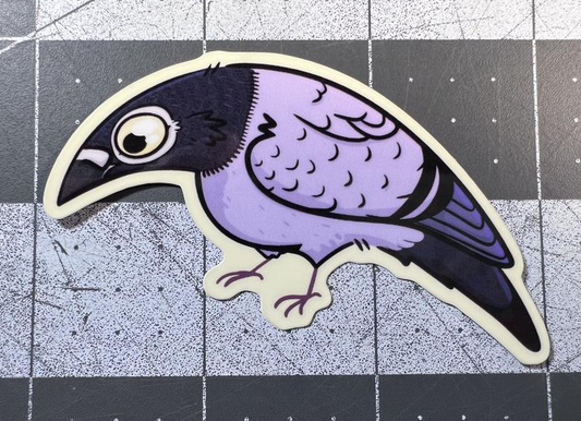 [Sticker] Crescent Pigeon - 3 Inch Vinyl - Regular Laminate