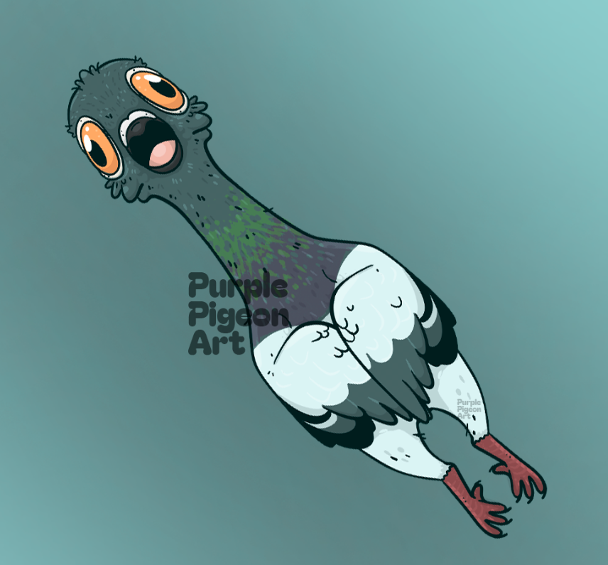 [Sticker] Rubber Pigeon - 3 Inch Vinyl Sticker - Holographic