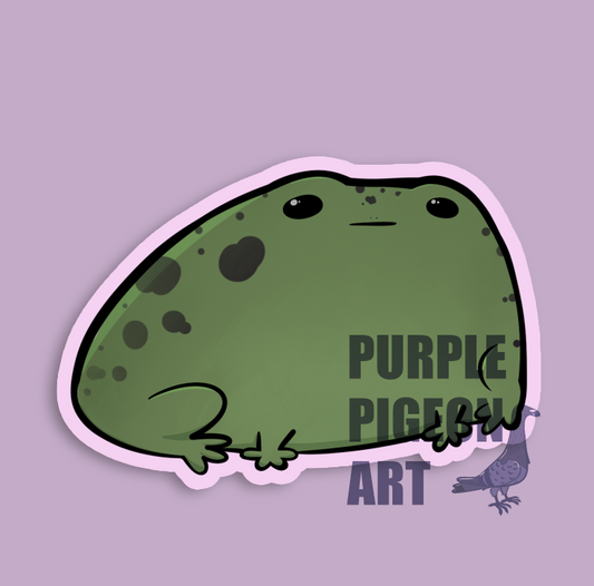 [Sticker] Blob Frog Sticker - Holographic