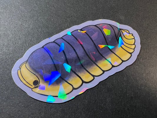 [Sticker] Blue Lemon Isopod - 3 Inch Vinyl Sticker - Holographic