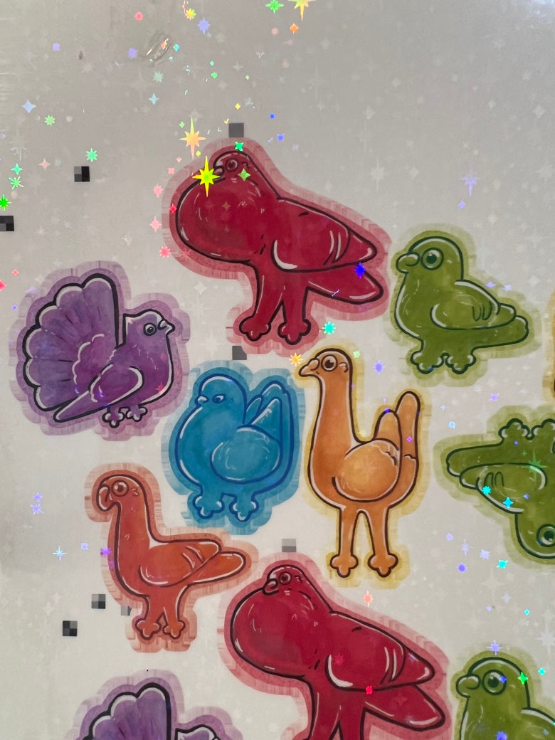 [Sticker Set] Gummy pigeons sticker pack