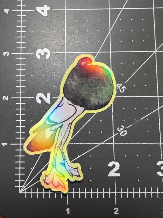 [Sticker] Pygmy Pouter 3 Inch Vinyl Sticker - Holographic