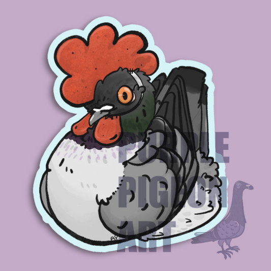 [Sticker] Modena Chicken 2.5 Inch Vinyl Sticker - Holographic