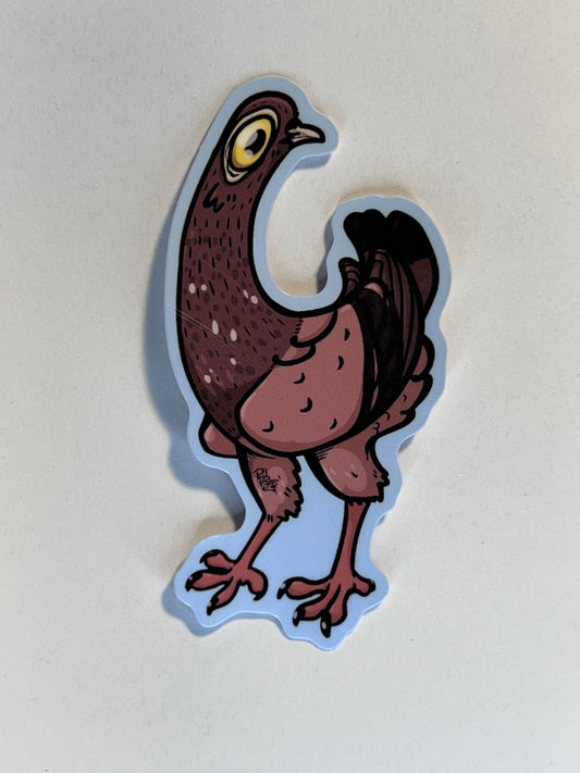 [Sticker] Pink Maltese Pigeon - 3 Inch Vinyl Sticker