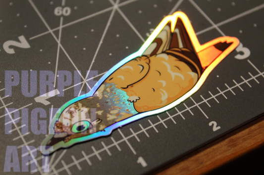 [Sticker] Orange Dreamsicle Pigeon - 3 in Holographic Sticker